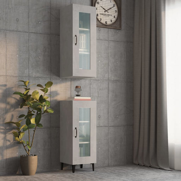 Betongrauer Hängeschrank Fur 34,5x34x90cm