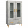 Betongrauer Schrank Fethi 70x31x115cm (Holz)