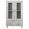Betongrauer Schrank Fethi 70x31x115cm (Holz)