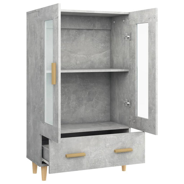 Betongrauer Schrank Fethi 70x31x115cm (Holz)