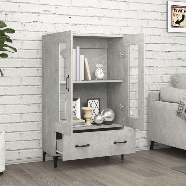 Betongrauer Schrank Rodinceanu 70x31x115cm (Holz)