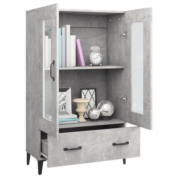 Betongrauer Schrank Rodinceanu 70x31x115cm (Holz)