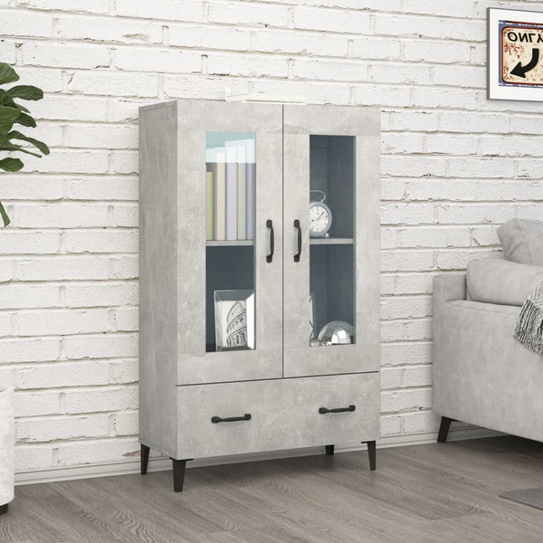 Betongrauer Schrank Rodinceanu 70x31x115cm (Holz)