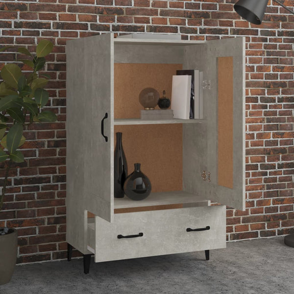 Betongrauer Schrank Emilie 70x31x115cm (Holz)