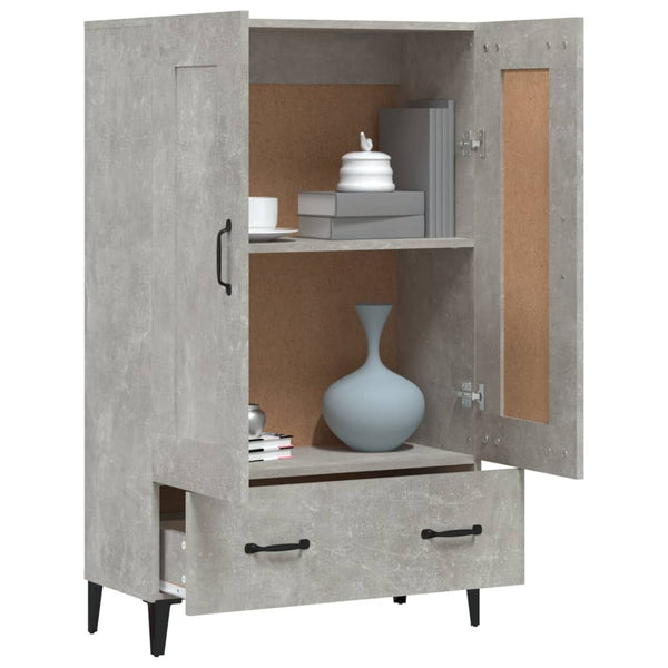Betongrauer Schrank Emilie 70x31x115cm (Holz)