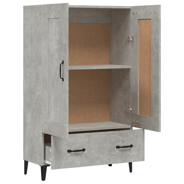 Betongrauer Schrank Emilie 70x31x115cm (Holz)
