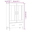 Betongrauer Schrank Emilie 70x31x115cm (Holz)