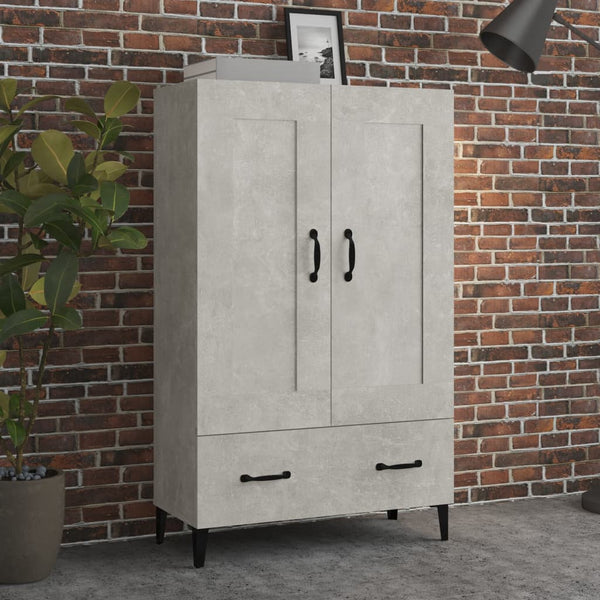 Betongrauer Schrank Emilie 70x31x115cm (Holz)