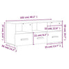 Schwarzes TV-Möbel Vardala 102x36x50cm (Holz)