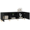 Schwarzes TV-Möbel Eustinel 150x30x50cm (Holz)
