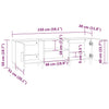Schwarzes TV-Möbel Eustinel 150x30x50cm (Holz)