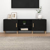 Schwarzes TV-Möbel Eustinel 150x30x50cm (Holz)