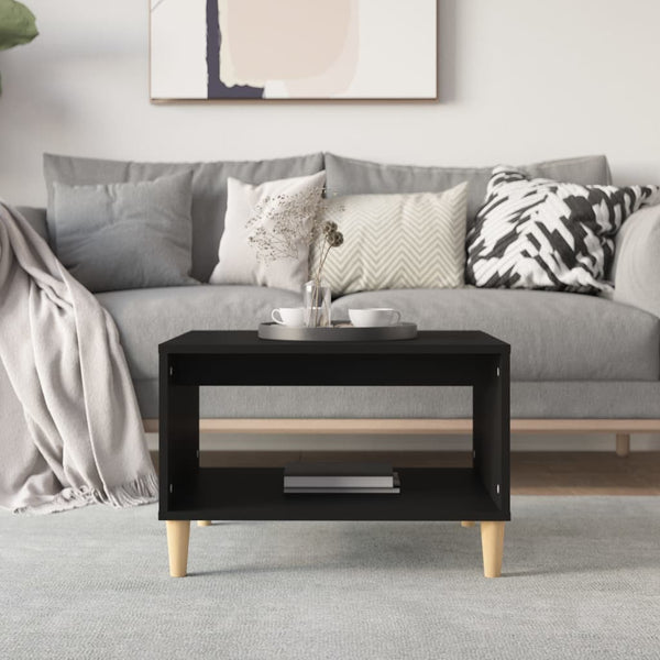 Schwarzer Couchtisch Slagiana 60x50x40cm (Holz)