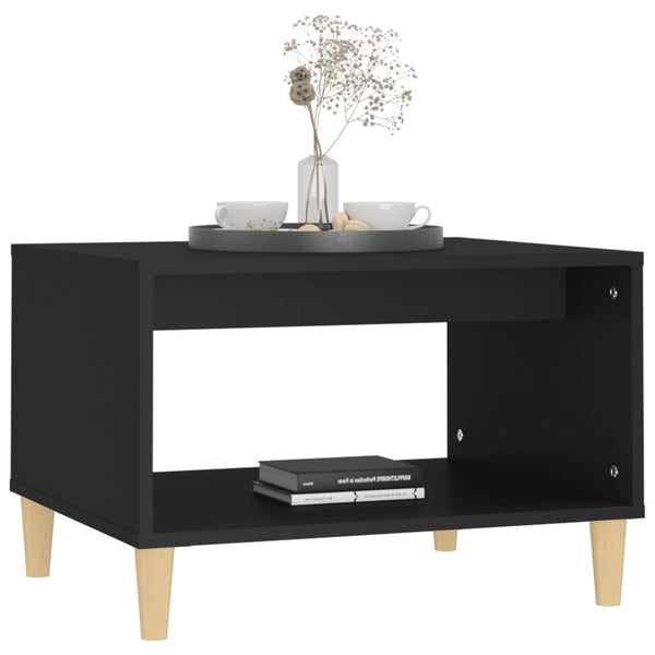Schwarzer Couchtisch Slagiana 60x50x40cm (Holz)