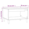 Schwarzer Couchtisch Slagiana 60x50x40cm (Holz)