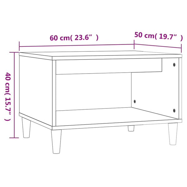 Schwarzer Couchtisch Slagiana 60x50x40cm (Holz)