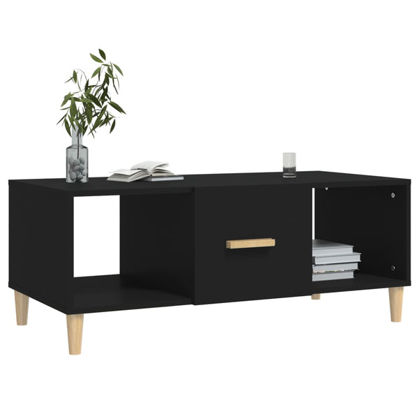 Schwarzer Couchtisch Jura 102x50x40cm (Holz)