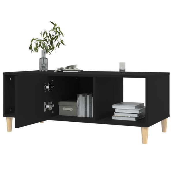 Schwarzer Couchtisch Jura 102x50x40cm (Holz)