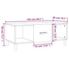 Schwarzer Couchtisch Jura 102x50x40cm (Holz)