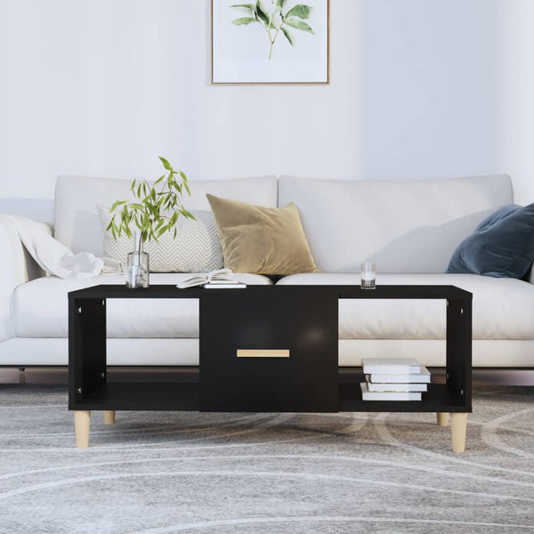 Schwarzer Couchtisch Jura 102x50x40cm (Holz)