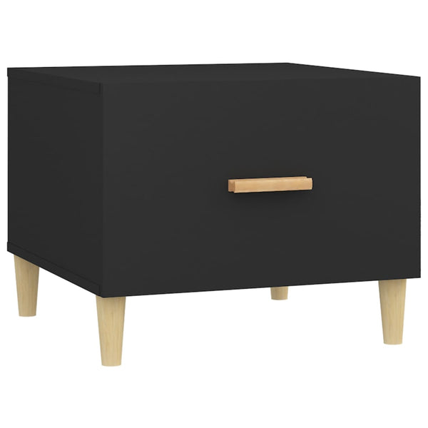 Schwarzer Couchtisch Cately 50x50x40cm (2 Stück, Holz)
