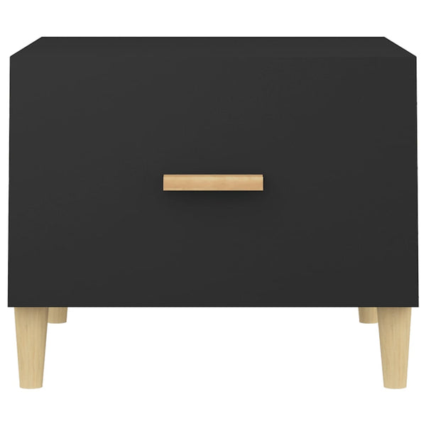 Schwarzer Couchtisch Cately 50x50x40cm (2 Stück, Holz)