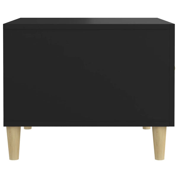 Schwarzer Couchtisch Cately 50x50x40cm (2 Stück, Holz)