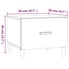 Schwarzer Couchtisch Cately 50x50x40cm (2 Stück, Holz)