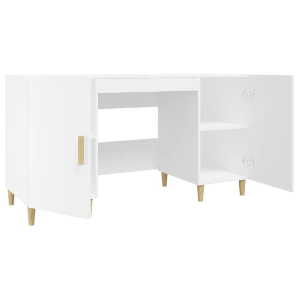 Weißer Schreibtisch Cimpoeriu 140x50x75cm (Holz)