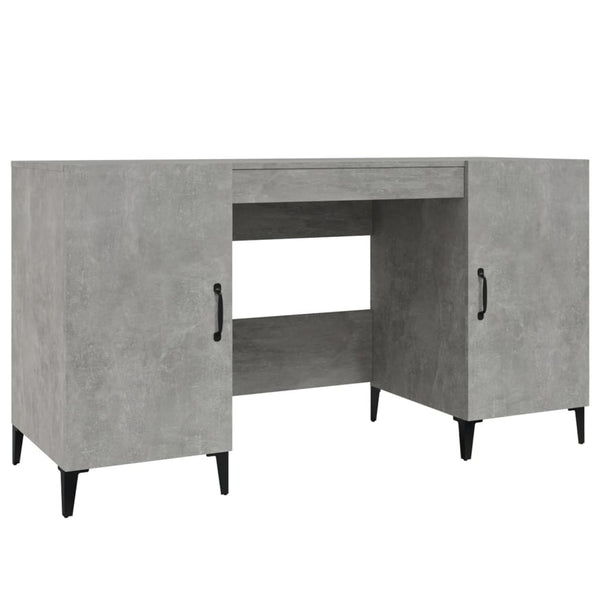 Betongrauer Schreibtisch Langa 140x50x75cm (Holz)