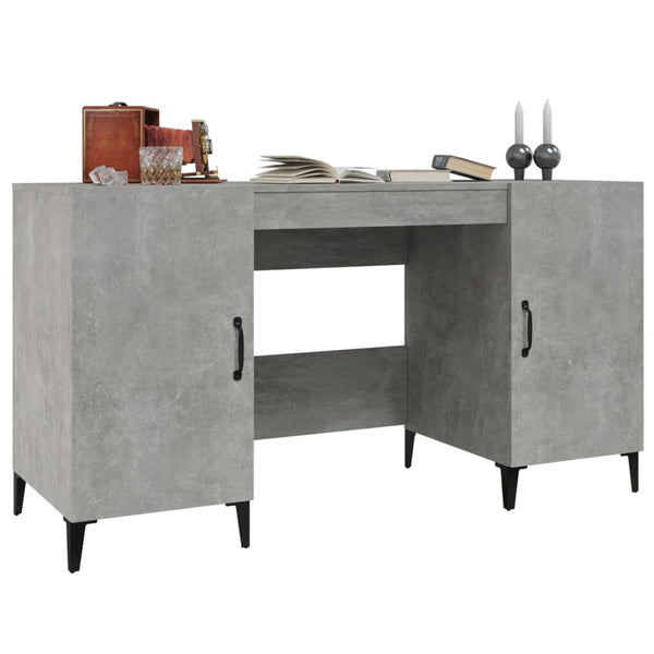 Betongrauer Schreibtisch Langa 140x50x75cm (Holz)