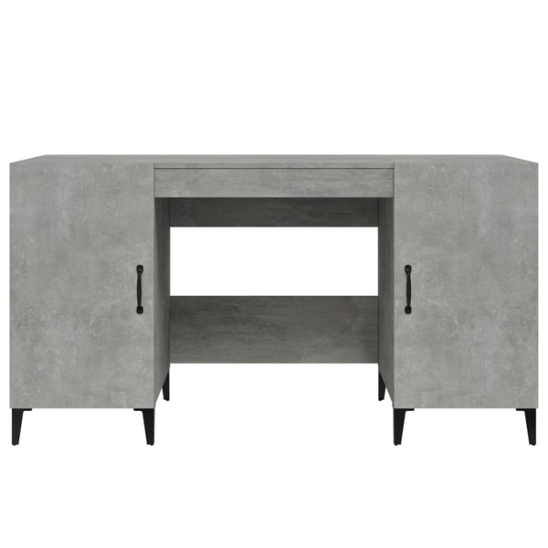Betongrauer Schreibtisch Langa 140x50x75cm (Holz)