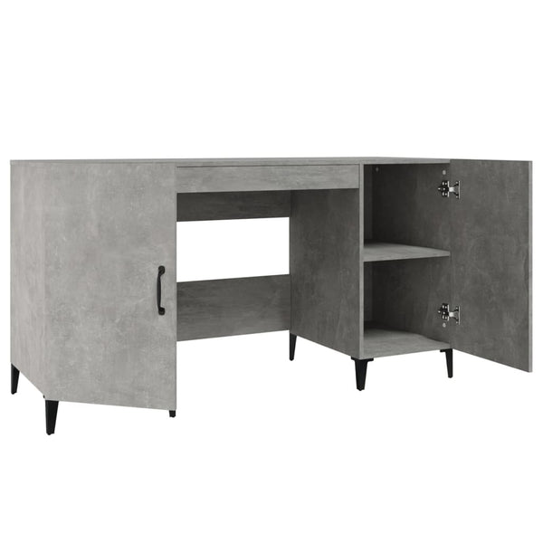 Betongrauer Schreibtisch Langa 140x50x75cm (Holz)