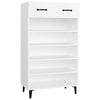 Weißer Schuhschrank Bajko 60x35x105cm (Holz)