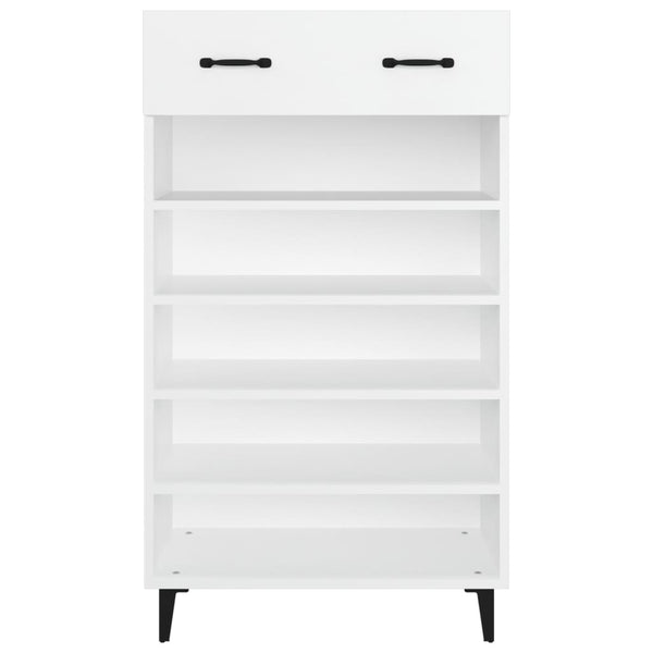 Weißer Schuhschrank Bajko 60x35x105cm (Holz)