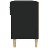 Schwarzer Schuhschrank Milucu 102x35x55cm (Holz)