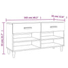 Schwarzer Schuhschrank Milucu 102x35x55cm (Holz)