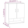 Weißer Wandschrank Adeliny 60x31x70cm (Holz)