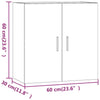 Weißer Wandschrank Pisarov 60x30x60 cm (Holz)
