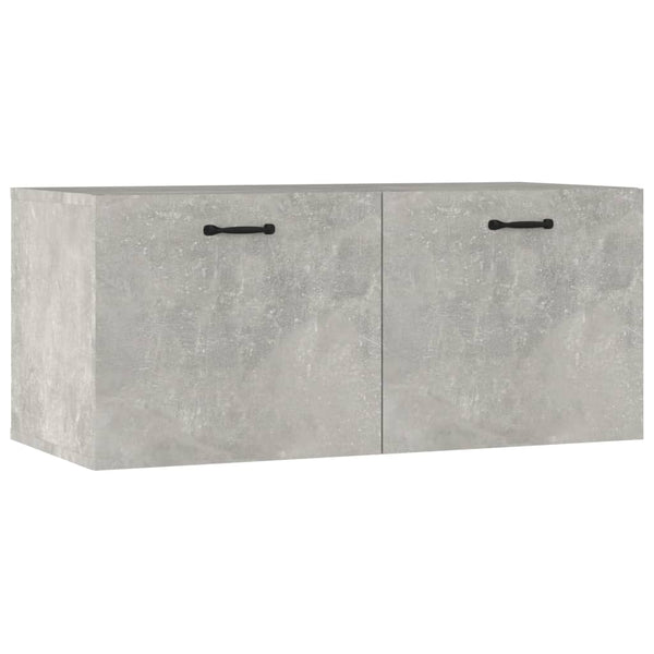 Betongrauer Wandschrank Vance 80x36,5x35cm (Holz)