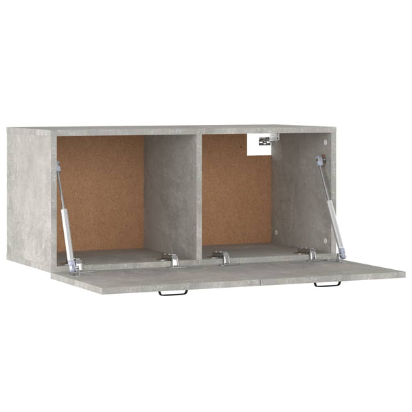 Betongrauer Wandschrank Vance 80x36,5x35cm (Holz)