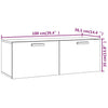 Wandschrank Betongrau Marieana 100x36,5x35cm (Holz)