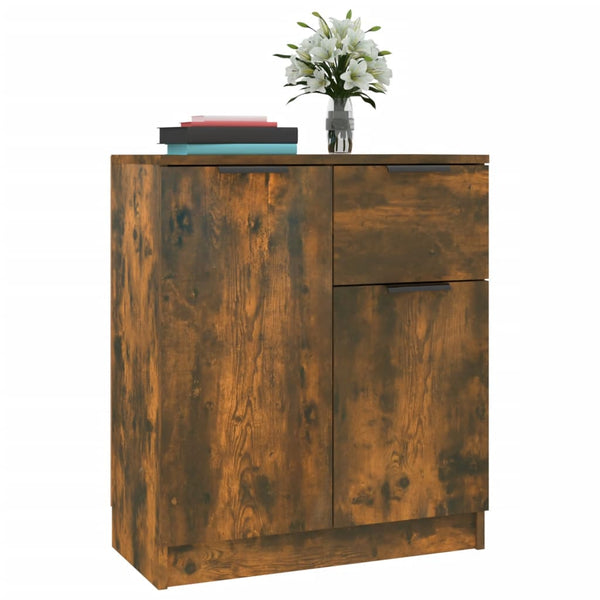 Vitrinenschrank Cindres aus Räuchereiche 60x30x70cm (Holz)