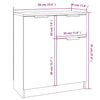 Vitrinenschrank Cindres aus Räuchereiche 60x30x70cm (Holz)