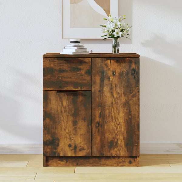 Vitrinenschrank Cindres aus Räuchereiche 60x30x70cm (Holz)