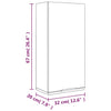 Wandschrank Eiche Rauchgrau Gilder 32x20x67cm