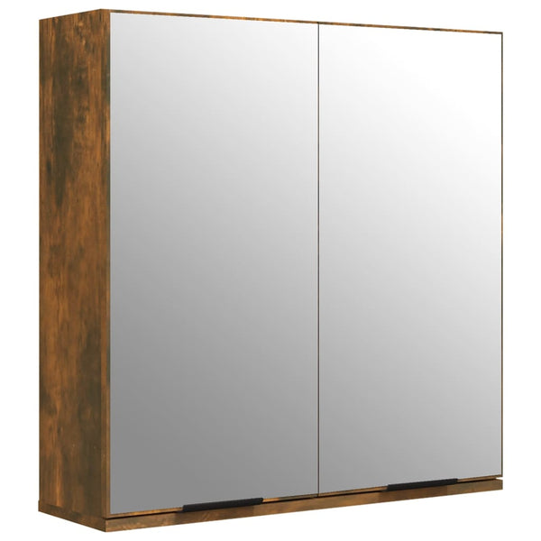 Räuchereiche Badezimmer Spiegelschrank Ghadib 64x20x67cm