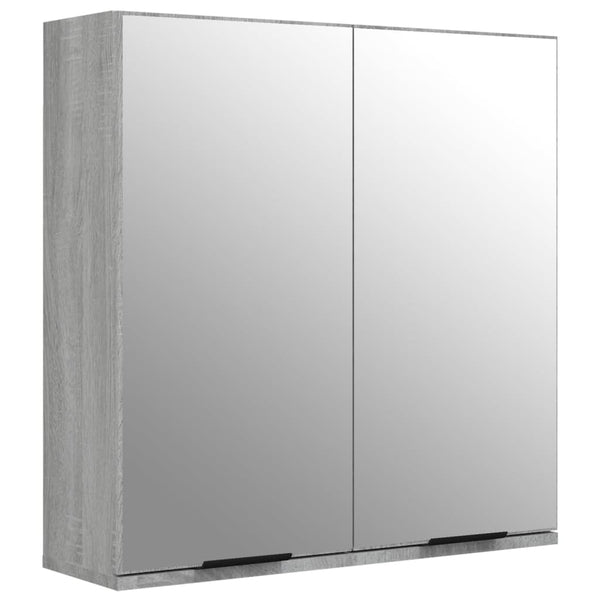 Grauer Badspiegelschrank Ghadib 64x20x67cm (Sonoma)