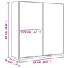 Grauer Badspiegelschrank Ghadib 64x20x67cm (Sonoma)
