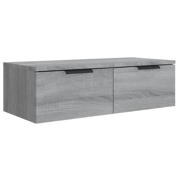 Grauer TV-Wandschrank Foster 68x30x20cm (Holz)